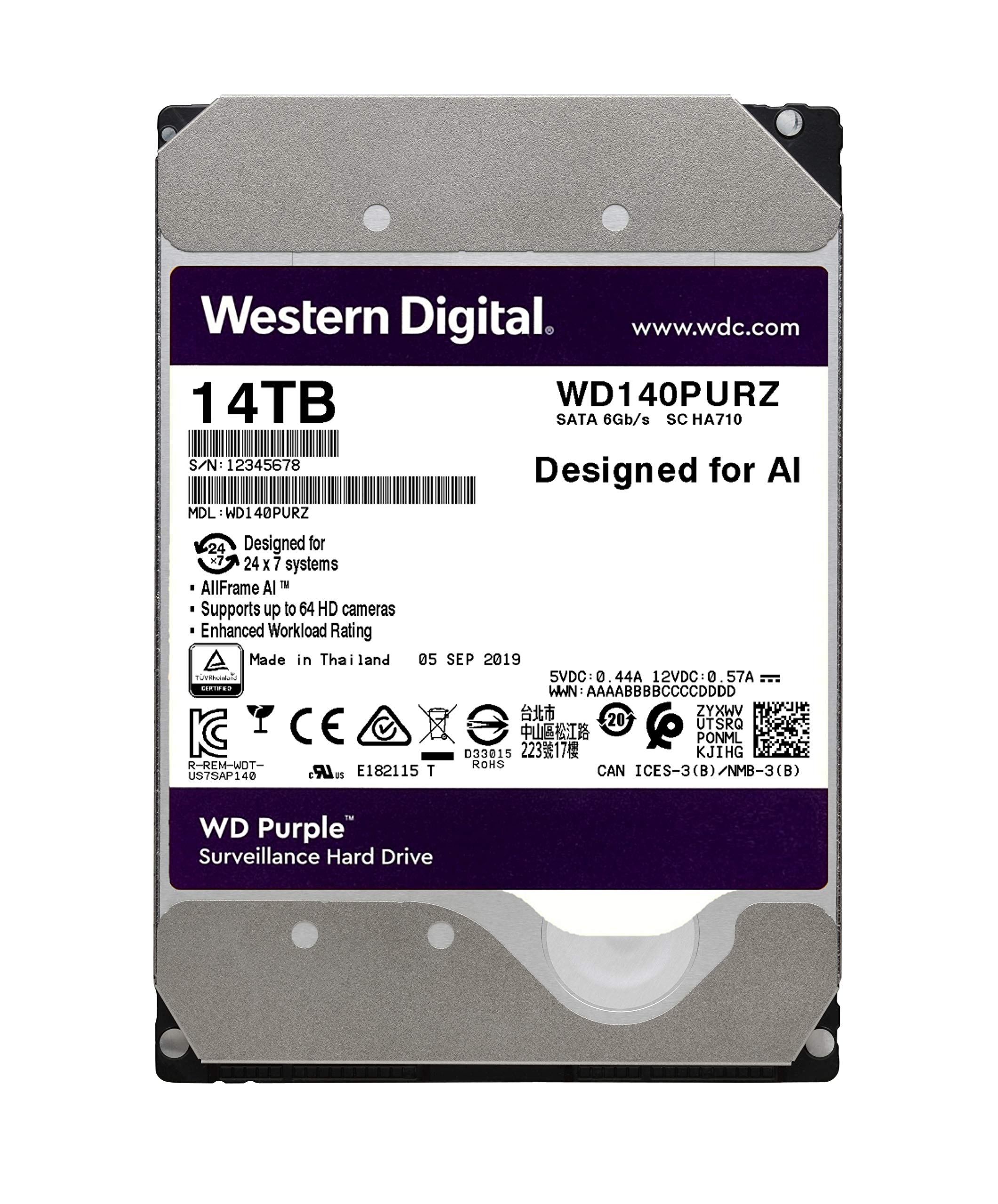 Amazon.in: Buy WD Purple 14TB Surveillance Internal Hard Drive